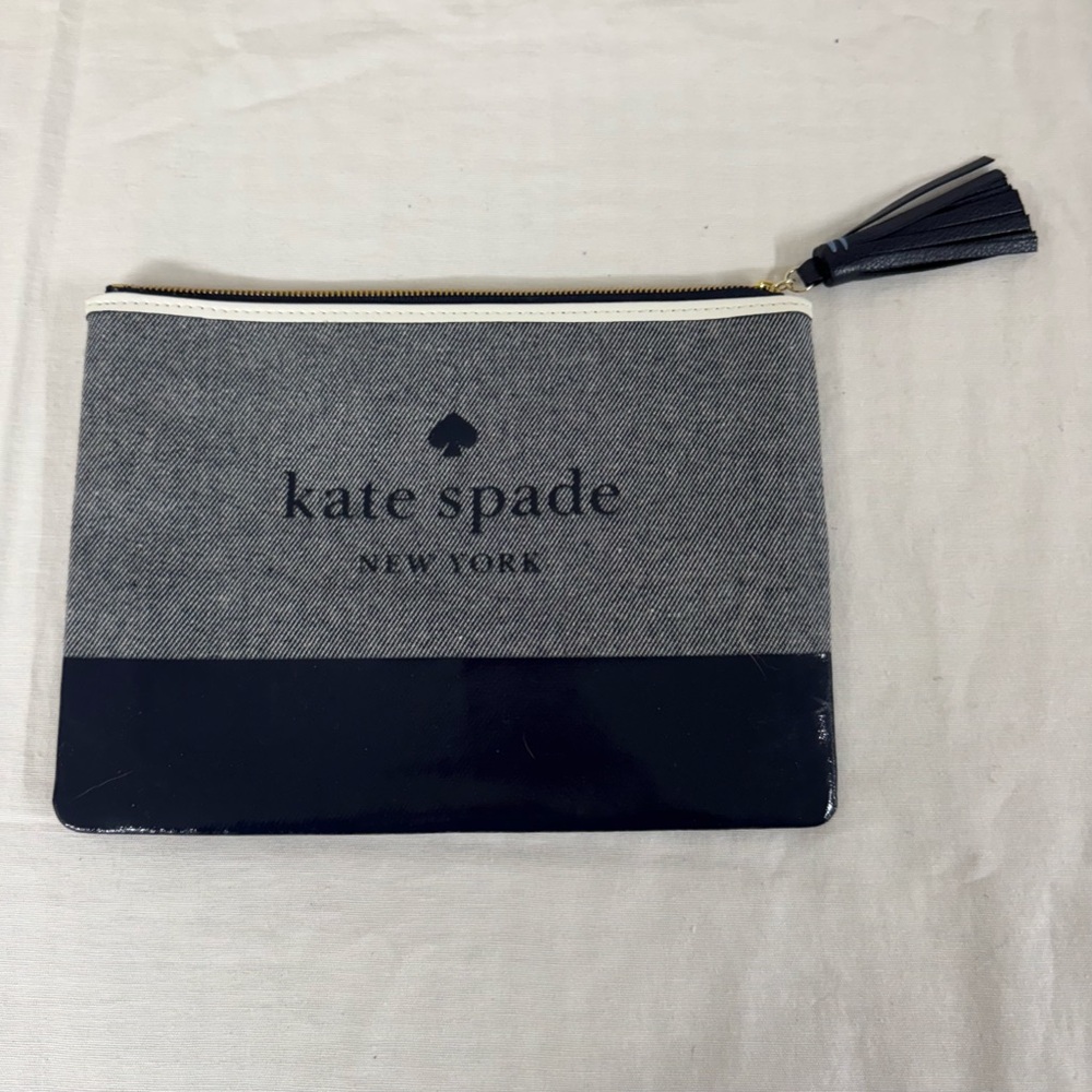 kate spade zipper pouch in navy